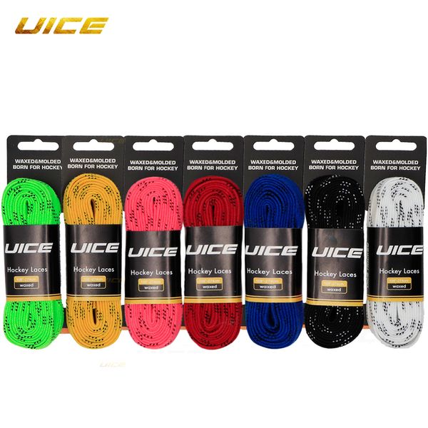 Air hockey Skate Laces Hockey 84 96 108 120in Treccia a doppio strato Punte rinforzate Punta cerata Design Scarpe da ghiaccio Lacer 230706