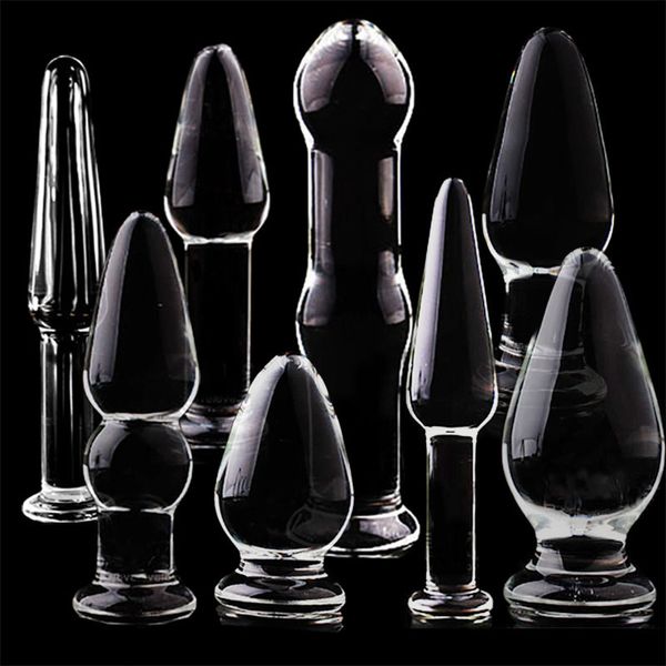 DildosDongs Huge Crystal Glass plug anal brinquedos sexuais para mulher lésbica G SPOT esguicho BIG BALL GAY DICK ânus próstata estimulação Toy BUTT 230706