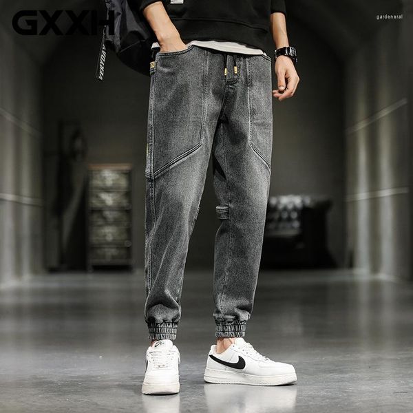 Jeans masculinos Men Joggers Tamanho Extra grande 38-50 Calças de harém de designer elástico Cantura de jeans de jeans de jeans casual mais 7xl 8xl