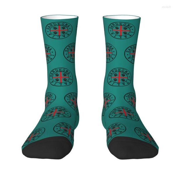 Herrensocken Harajuku Sardinien Sardegna Flagge Italien Damen Herren Warm 3D-gedruckt Italia Italian Pride Sports Basketball Crew