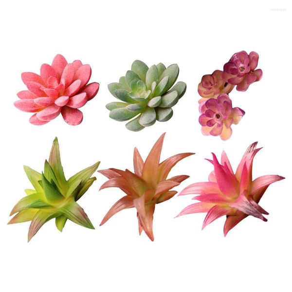 Vaso de flores decorativas ornamento de plástico jardim suculento decoração falsa simulada plantas artificiais para interior
