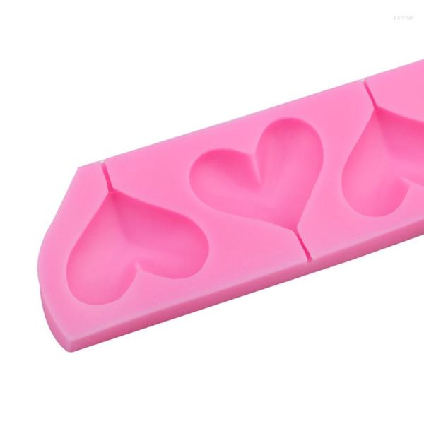 Stampi da forno Pressa per cartoni animati Simpatici utensili per stampi per lecca-lecca in silicone a forma di cuore Regalo per caramelle fondente facile e sicuro per