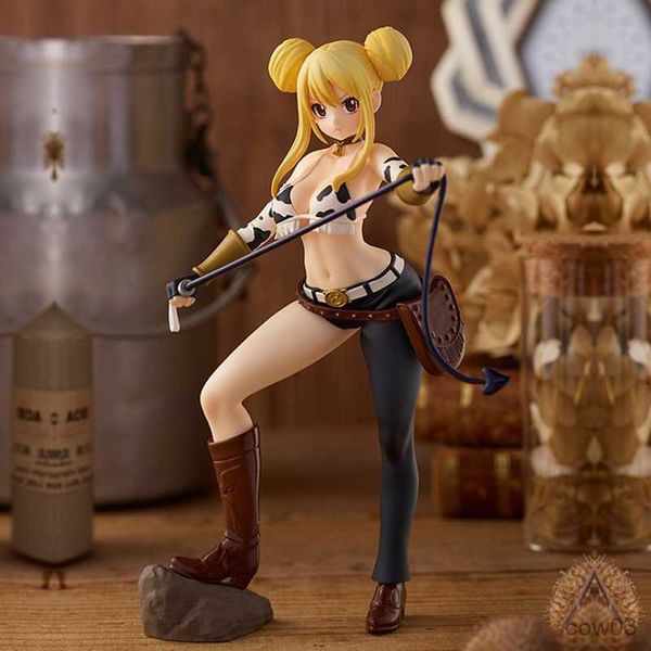 Aktionsspielfiguren 21 cm Anime-Figur FAIRY TAIL Lucy Actionfigur Sexy ausziehbares Mädchen Spielzeug für Kinder Geschenk Sammlerstück Modellpuppen R230707
