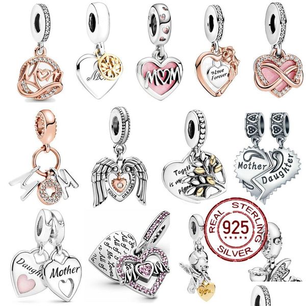 Schmuck 925 Silber Fit Pandora Charm Armband Herz Mama Familie Baumeln Traumfänger Perlen Charms Set Anhänger DIY Feine Drop Lieferung Wir Dhabs