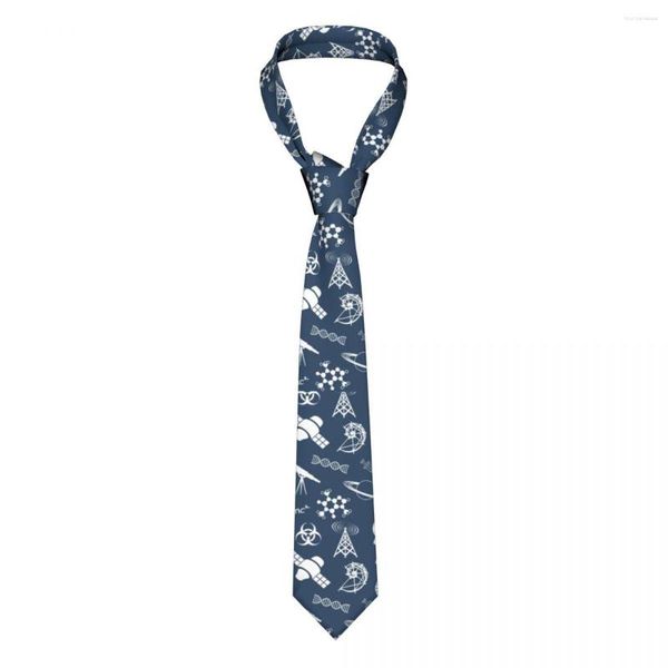 Fliegen Wissenschaft Symbole Krawatte Männer Casual Polyester 8 cm breit Technologie Krawatte für Accessoires Krawatte Hochzeit Party