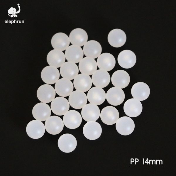 Esferas de plástico sólido de polipropileno ( PP ) de 14 mm para válvulas de esfera e rolamentos de baixa carga, válvulas de flutuação e indicador de nível de fluido