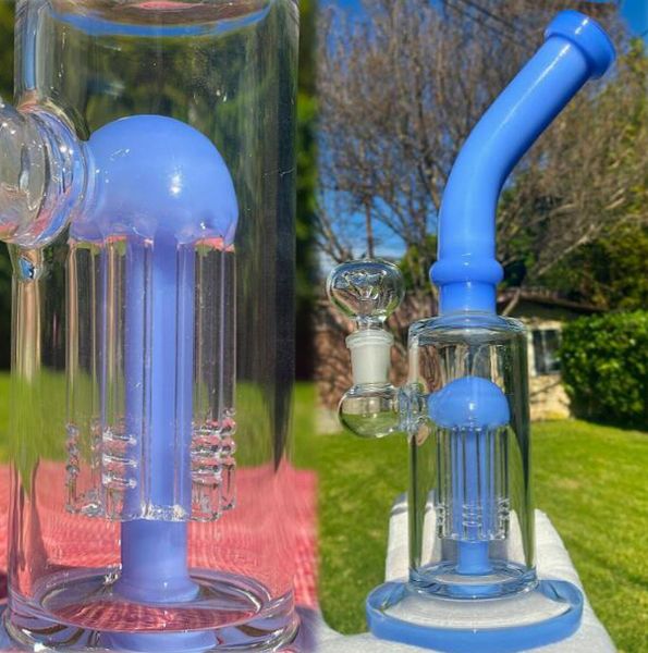 7,9-Zoll-Glaswasserpfeifen Heady Glass Bong Hookahs Arm Tree Perc Recycler Oil Rigs Dab mit 14-mm-Banger
