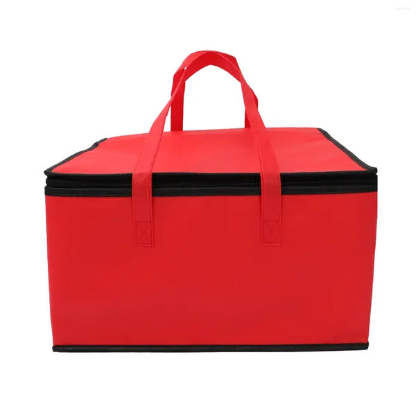 Set di stoviglie Borse isolanti per valigie impermeabili Imballaggio pranzo per cartoni animati 44X44X24CM Shopping in tessuto non tessuto rosso