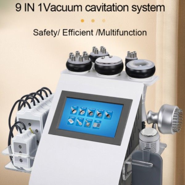 Sağlık güzelliği ultrason yağ 40khz kavitasyon yanan vücut zayıflama 9 in 1 ultrasonik kavitasyon vakum güzellik makinesi spa kullanımı için