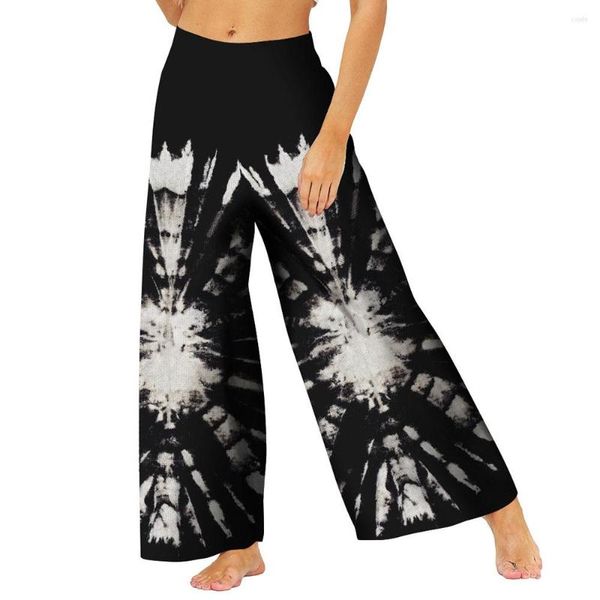 Pantaloni attivi da donna Harem Hippie Boho Abbigliamento da spiaggia a gamba larga con nappa