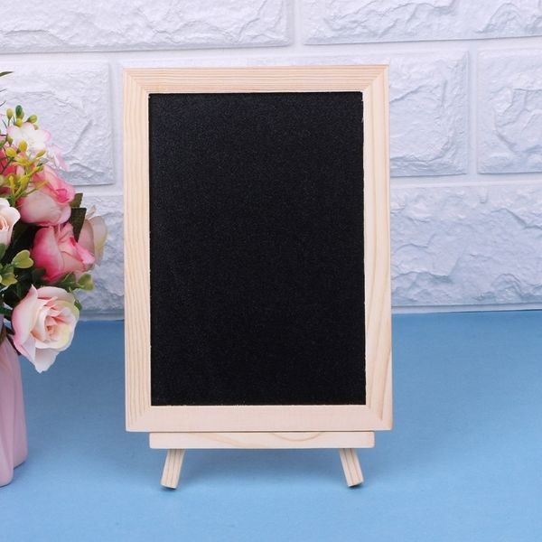 Blackboards 18x13см Деревянная табличная доска для двухсторонней доски объявлений Blackboard Дети Дети пишут черные доски игрушки 230706