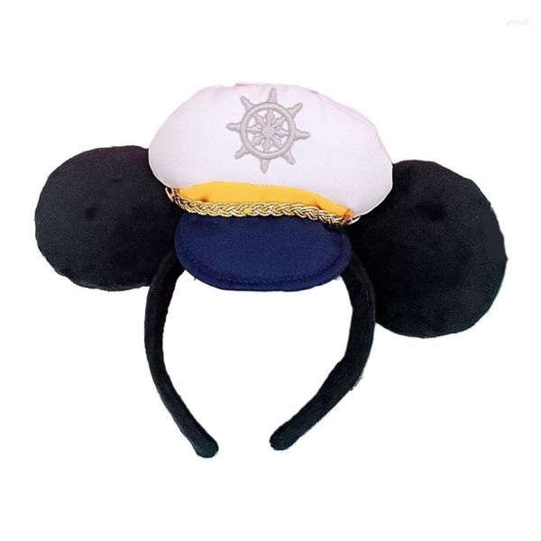 Fermagli per capelli unisex Delicate Navy Sailor Hat Shape Headband Performance Carnival Hoop