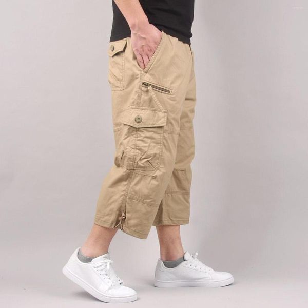 Männer Shorts Cargo Sommer Lose Casual Hosen Elastische Taille Große Größe Outdoor Jogging Jogginghose Multi Taschen Kleidung