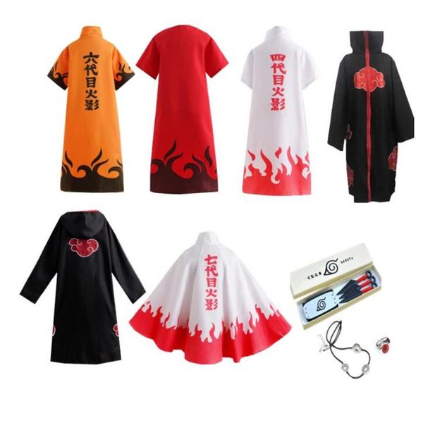 Anime Naruto Mingyue Uchiha Shuriken municipale Fascia per la fronte Accessori Set Cosplay Costume per feste di Natale di Halloween Cloak278W