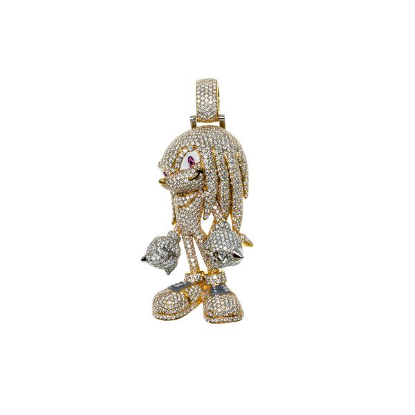 Iced Out Männer Frauen Halskette Schmuck Gold Farbe Vvs Moissanit Diamant Sier Benutzerdefinierte Cartoon Anhänger