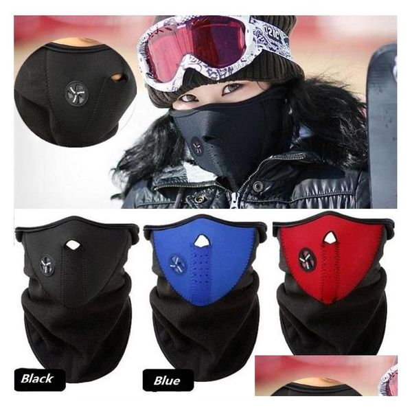 Partymasken Neue Fahrradmaske Winter Ski Schnee Halswärmer Gesichtshelm für Skate / Fahrrad / Motorrad Radfahren Caps 10 teile / los Drop Deliver Dho6I