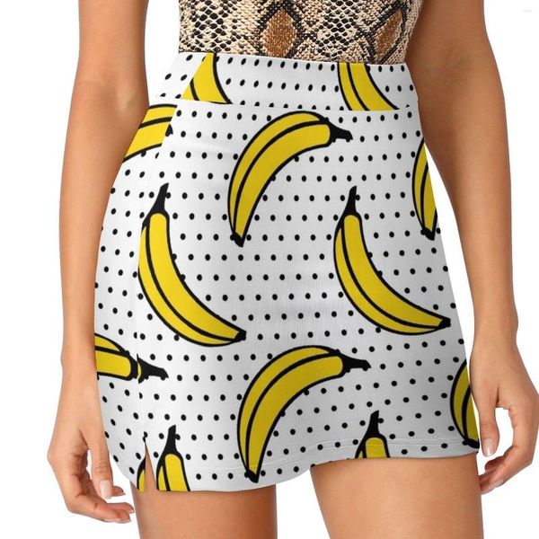 Etekler Polka Dot Muz Baskı Hafif Kanıtı Pantolon Etek Gece Kulübü Kıyafetleri Elbiseler Yaz Kadın 2023