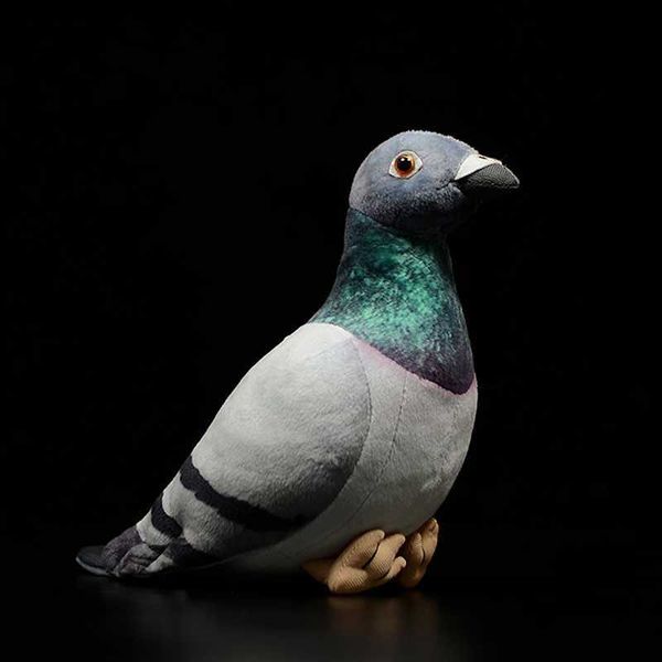Фаршированные плюшевые животные симуляция милые серые голубки плюшевые игрушки белые рок -голубь кукол мир