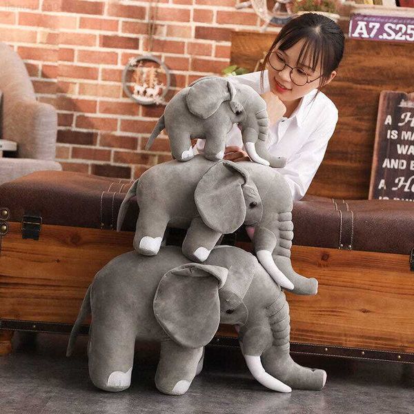 Animais de Pelúcia de Pelúcia 40/60/80 cm Crianças Elefante Travesseiro Macio Elefante Grande Brinquedos Mamute Bichos de Pelúcia Brinquedos de Pelúcia Bebê Boneca de Pelúcia Brinquedos Infantis Presente L230707