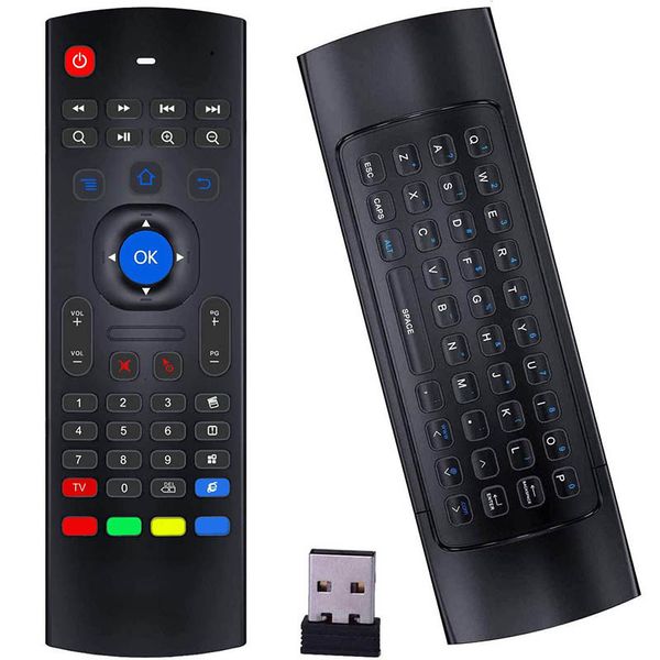 Mouse MX3 Air Mouse Mini tastiera telecomando wireless 2 4G Fly multifunzione con apprendimento a infrarossi per Android Smart TV Box 230706