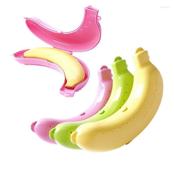 Borse portaoggetti Banana per viaggi all'aperto Cute Case Protector Container Trip Lunch Fruit Box Holder Party Dressing Regali Accessori