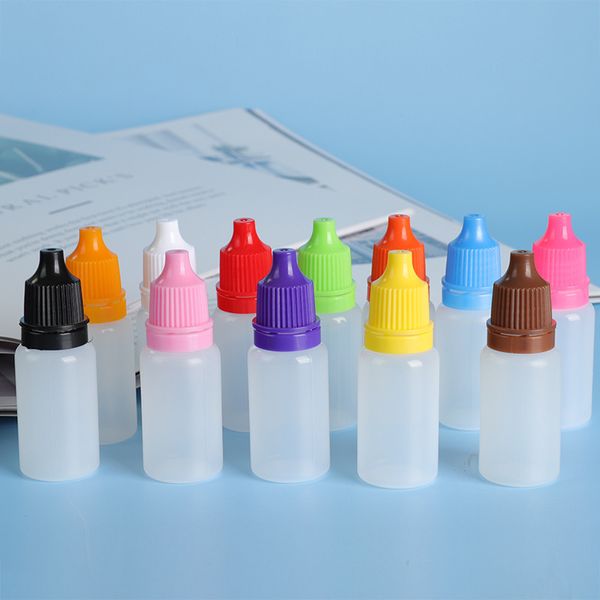 100 PCs 5 ml (1/6 oz) Kunststoff -Tropfen -Flaschenkappen -Tipps für E Vapor Flüssigkeit 5ml