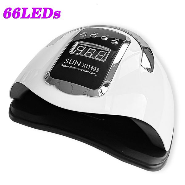 Secadores de unhas 280 w lâmpada de secagem de unhas para manicure 66 led lâmpada uv para unhas gel polonês secador com sensor inteligente equipamento de salão de beleza profissional 230706