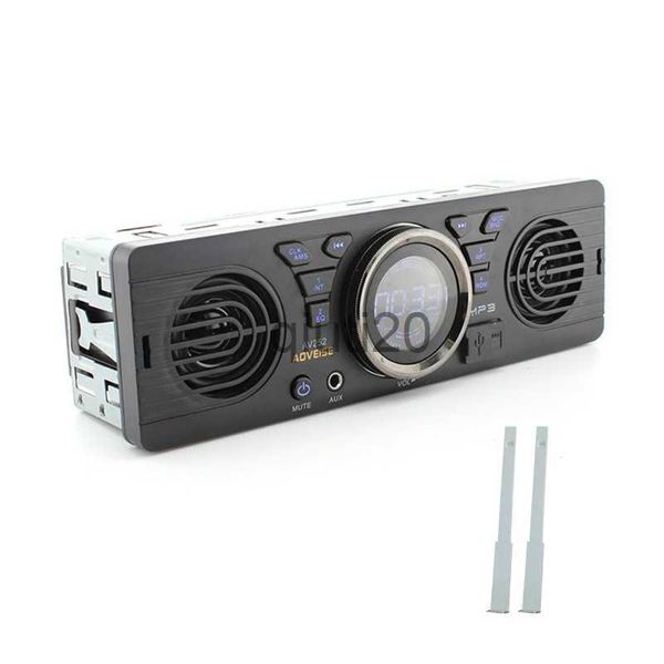 Altoparlanti portatili 124B 12V Car MP3 Radio Player 2 Altoparlanti Stereo FM Compatibile con Bluetooth 2.1 USB/TF x0707
