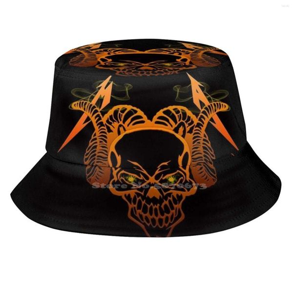 Berets Skull Metal Unisex Fisherman Hats шляпы ковш