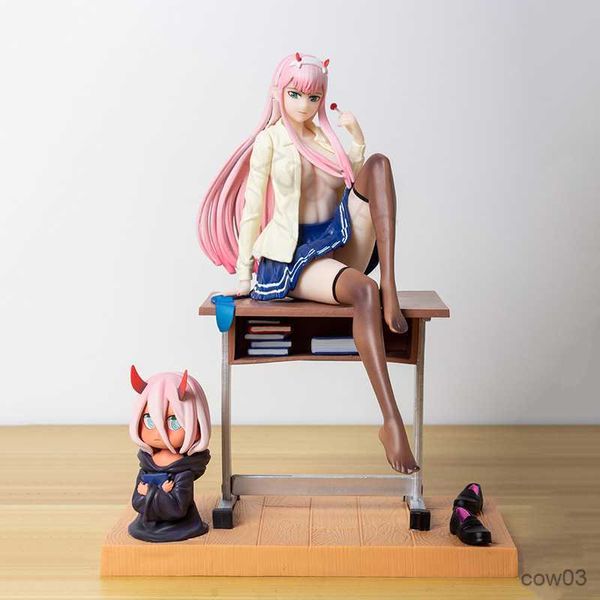 Action Toy Figures Anime Darling In The Zero Two School Uniforme Action Figure Anime Sexy Figure Model Toys Collection Doll Gift R230707