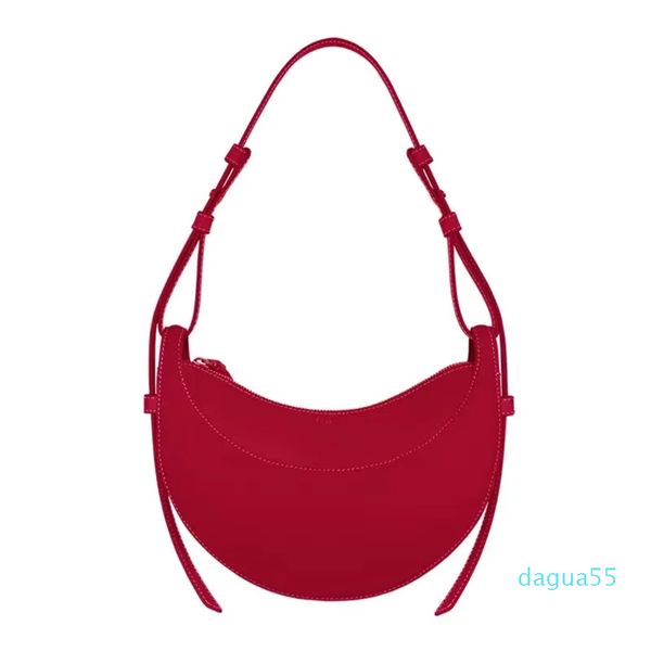 Bolsa meia-lua bolsa de couro de flor integral com fecho de zíper e tiracolo bolsa feminina hobo bolsas de ombro bolsa