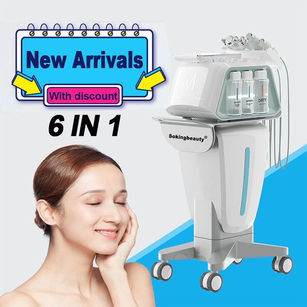 Korean M6 Hydra Dermoabrasão Máquina de cuidados faciais Tratamento de acne Facial Badejo Rejuvenescimento da pele Equipamento de salão de beleza