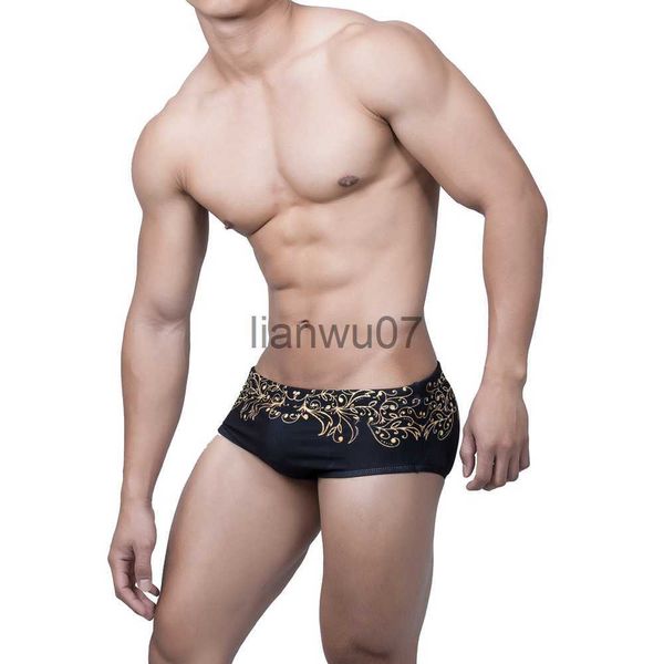 Roupa de banho masculina nova calção de banho floral masculino para banho de sol cintura baixa shorts de banho sexy maiô masculino quente J230707