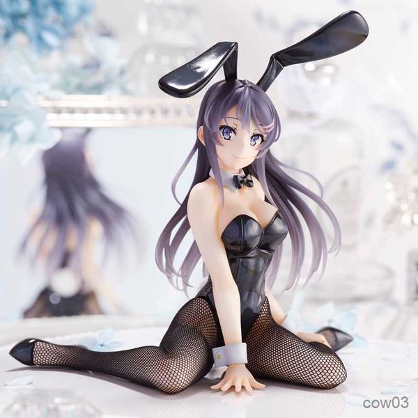 Action Toy Figures Anime Figure Sakurajima Mai Black Silk Sexy Bunny Girl Destacável Adulto Series Coleção Periférica Exibição Presente R230707