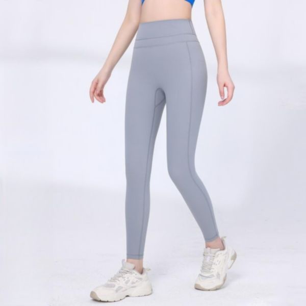 AL-088 Yoga Legging donna nuda senza cuciture sport pantaloni fitness elastici alti morbidi pantaloni a vita alta con sollevamento dell'anca mimetico Pantaloni leggings da yoga a gamba larga