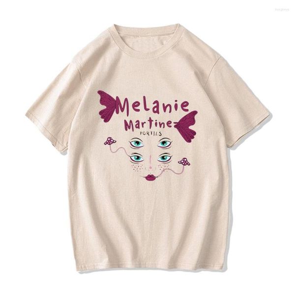 Camisetas Masculinas Melanie Martinez Portals Tour T-shirt Engraçada dos Desenhos Animados Bonita Harajuku Roupas de Verão Manga Curta Tops Confortáveis