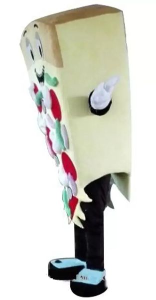 Хэллоуин вкусная пицца талисмана костюмы мультфильм персонаж костюм Рождество на открытом воздухе наряд для вечеринок взрослые рекламные рекламные одежды