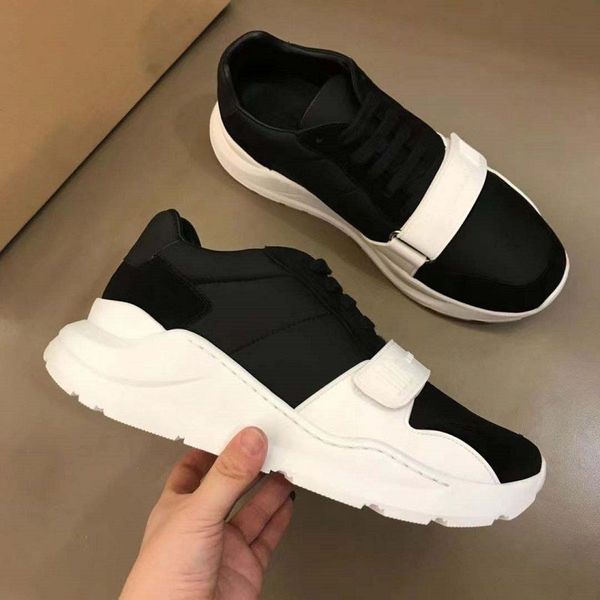 Designer-Freizeitschuhe, Unisex, echtes Leder, klassische karierte Turnschuhe, Beeren-Streifen-Schuhe, modische Turnschuhe, Bur-Farbstreifen-Sneaker