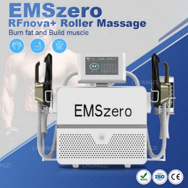 EMSZERO 14 Tesla HIEMT Muscle Sculpt Build Muscle com o Ultimate 2-in-1 Roller Massage Muscle Gainer use slaon