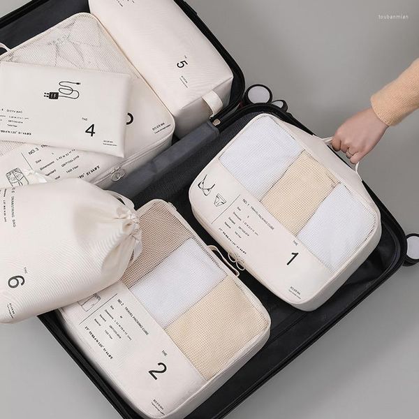 Depolama Çantaları Seyahat Su Geçirmez Fermuar Torbası Taşınabilir Bagaj Giysileri Ayakkabı Veri Kablosu Organizatör Bavul Düzenli Çantalı