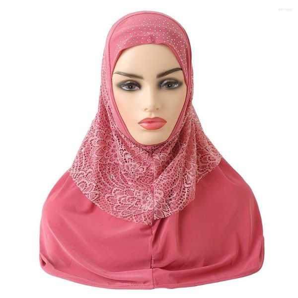 Ethnische Kleidung muslimische große Mädchen Amira Hijab Islamischer Schal araber Hut Frauen Kopfwort Ramadan Pray Hüte an Sets ziehen