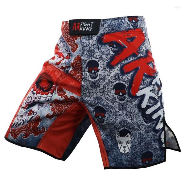 Shorts masculinos MMA Fight Sports Calças curtas Treinamento de luta abrangente Praia Fitness Jiu Jitsu Crânio Músculo Corrida Muay Thai