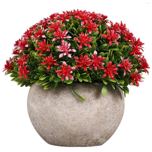 Flores decorativas Plantas Artificiais Ornamento Bonsai Design Realista Falso para Decoração de Casa de Chá de Bebê