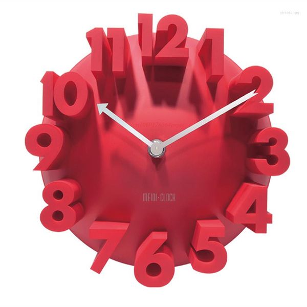 Wanduhren 2023 Dreidimensionale Uhr Wohnzimmer Dekoration Kreative Kunst Minimalistischer Stil Große 3D Konvexe Digitale Wohnkultur