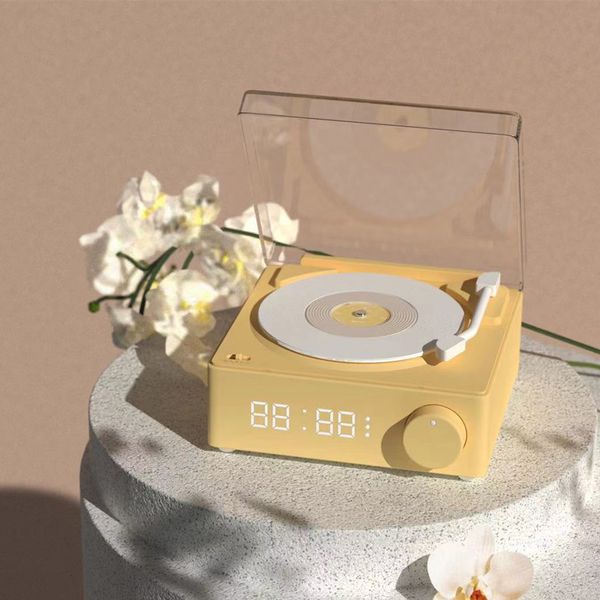Articoli di novità Completo stock retro musica CD box vinile Bluetooth sveglia altoparlante fonografo piccola scheda audio Altoparlante Bluetooth 230707