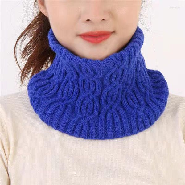 Schals Koreanische Feste Dicke Wolle Gestrickte Haken Blume Nackenschutz Gefälschte Kragen Für Frauen Warme Schal Winter Outdoor Radfahren Pullover bib V34