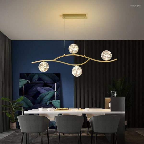 Подвесные лампы люстры Gypsophila светодиодные лампы Living Living Light Simple Magic Modern Минималистское минималистское освещение роскошное пузырь