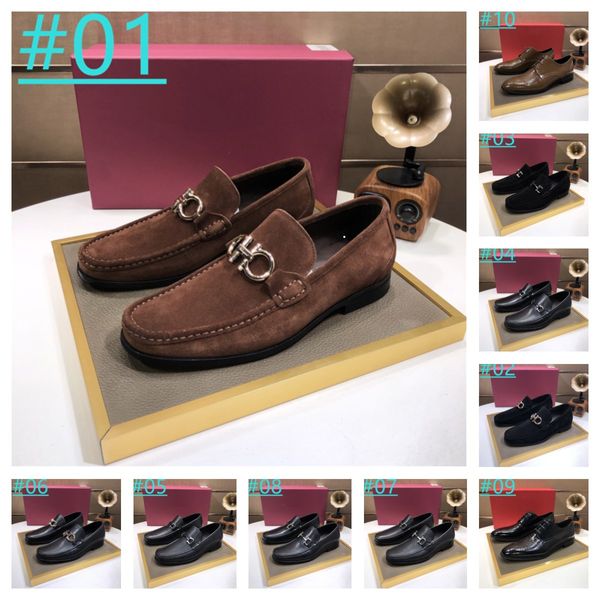 22 Estilo Italiano Desgin Sapatos De Couro De Luxo Mocassins Masculinos Sapatos Vestidos Casuais Marca de Luxo Mocassins Homens Macios Conforto Deslizamento em Sapato Barco