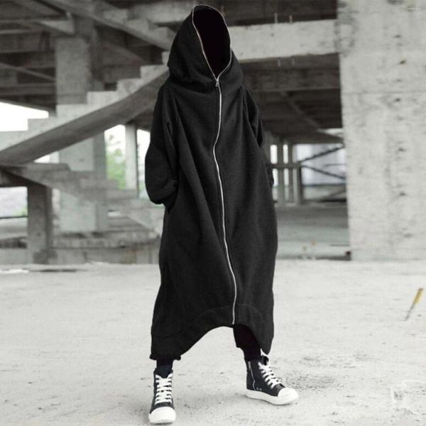 Männer Hoodies Einfarbig Mit Kapuze Oberbekleidung Ganzkörper Lange Ärmeln Zipper Shirt Harajuku Übergroßen 2023 Streetwear Schlafzimmer Hoodie