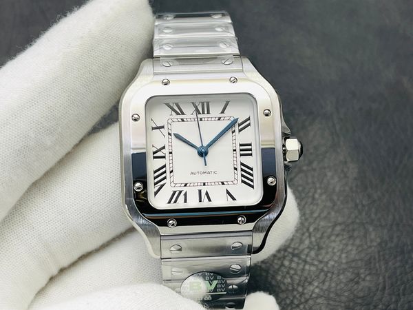 Роскошные мужские часы V2, швейцарские автоматические механические наручные часы 9015, 28800 полуколебаний в час, квадратные часы из нержавеющей стали 316L, водонепроницаемые сапфировое стекло